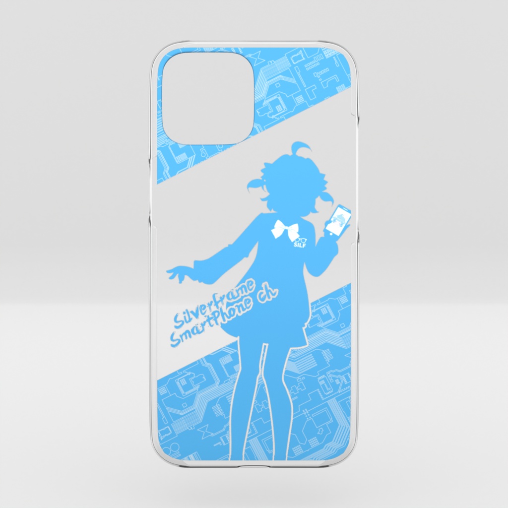iPhone15クリアケース(ブル－)