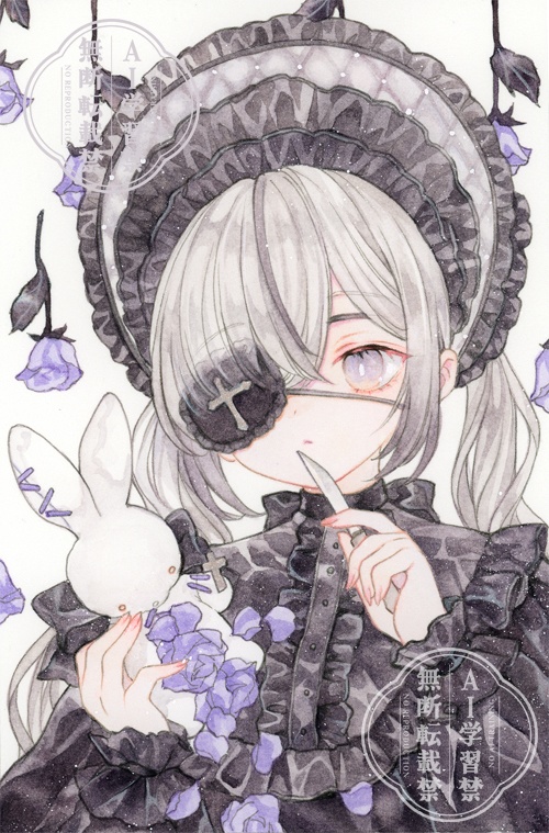 オリジナル　イラスト原画　【Thorn】　額付き原画