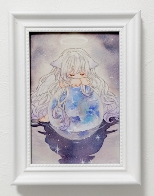 オリジナル イラスト原画 【Drop】 額付き原画