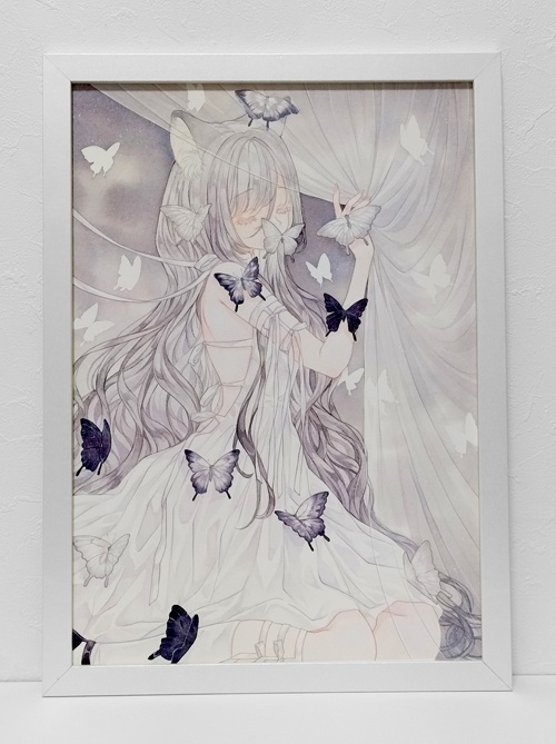 オリジナル イラスト原画 【Enclosure】 額付き原画