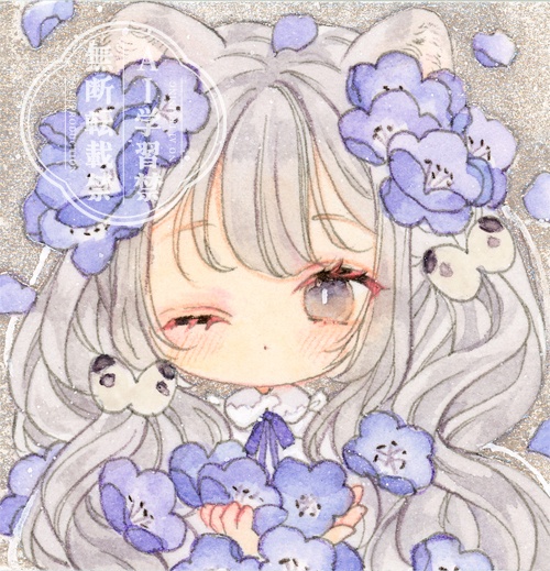 オリジナル　イラスト原画　【Blue Baby】　フレームレス原画