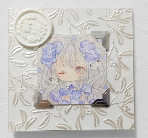 オリジナル イラスト原画 【Blue Baby】 フレームレス原画