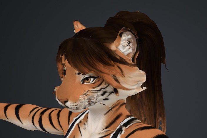 【トラ獣人ベースモデル】FBX + リグあり版|VRChat・Vtuber対応