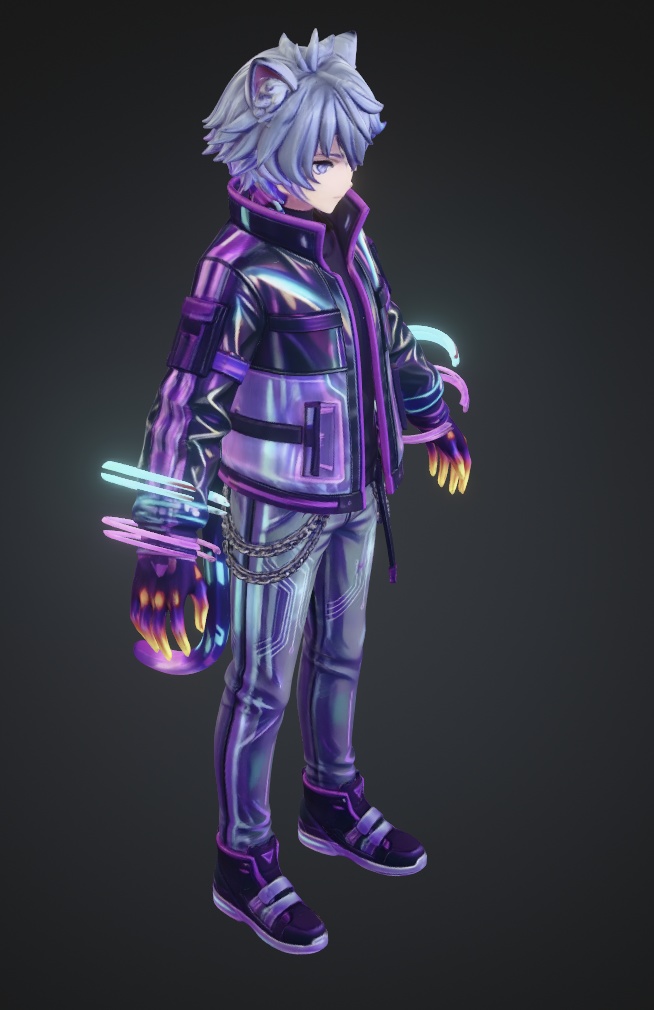 【3Dモデル/FBX】サイバーネコ少年 — Cyber Neko Boy | VRChat・Unity対応