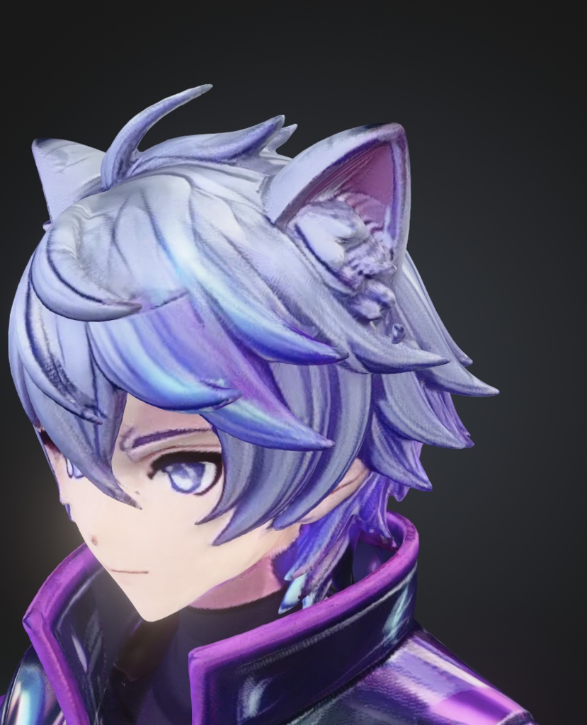 【3Dモデル/FBX】サイバーネコ少年 — Cyber Neko Boy | VRChat・Unity対応