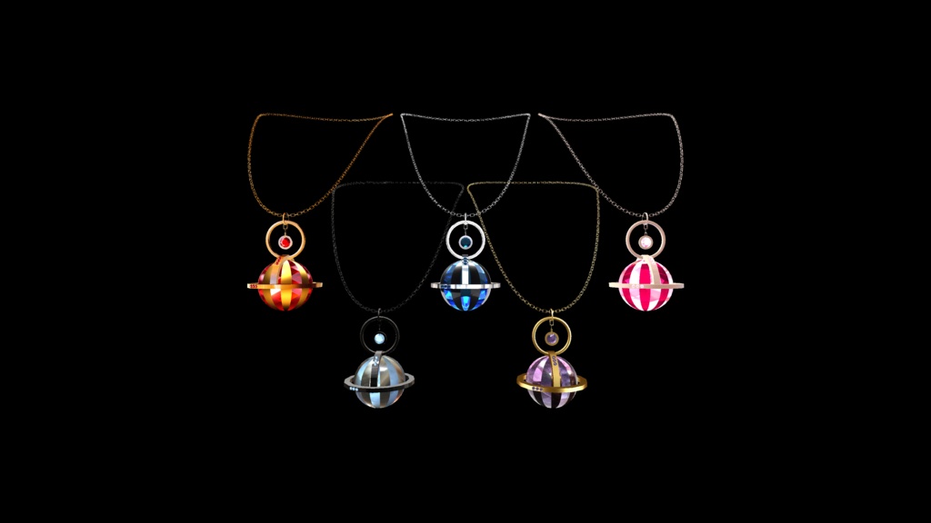 【PB設定済み】N_001 OrbNecklace【VRChat】