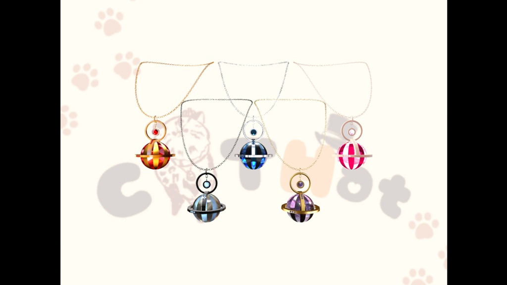 【PB設定済み】N_001 OrbNecklace【VRChat】