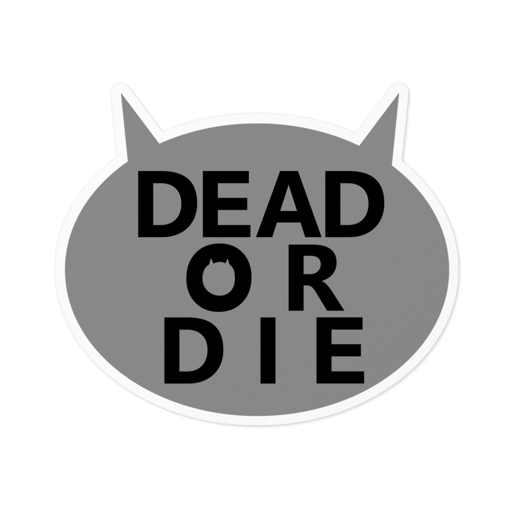 DEAD OR DIEステッカー(黒ゴマ)