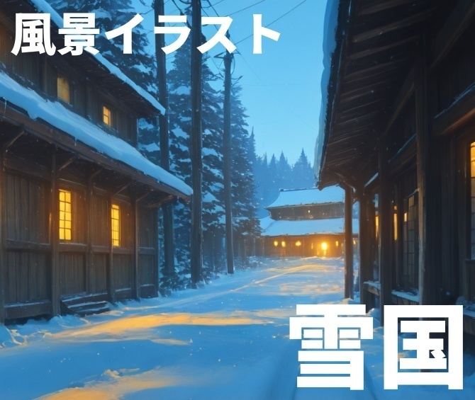 【背景イラスト】雪国/街並み/雪山/森林...etc（TRPG・ゲーム）