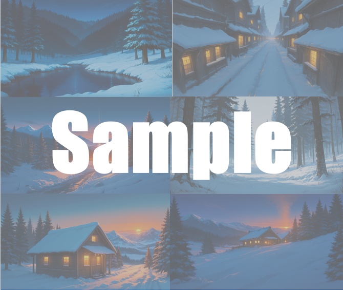 【背景イラスト】雪国/街並み/雪山/森林...etc(TRPG・ゲーム)