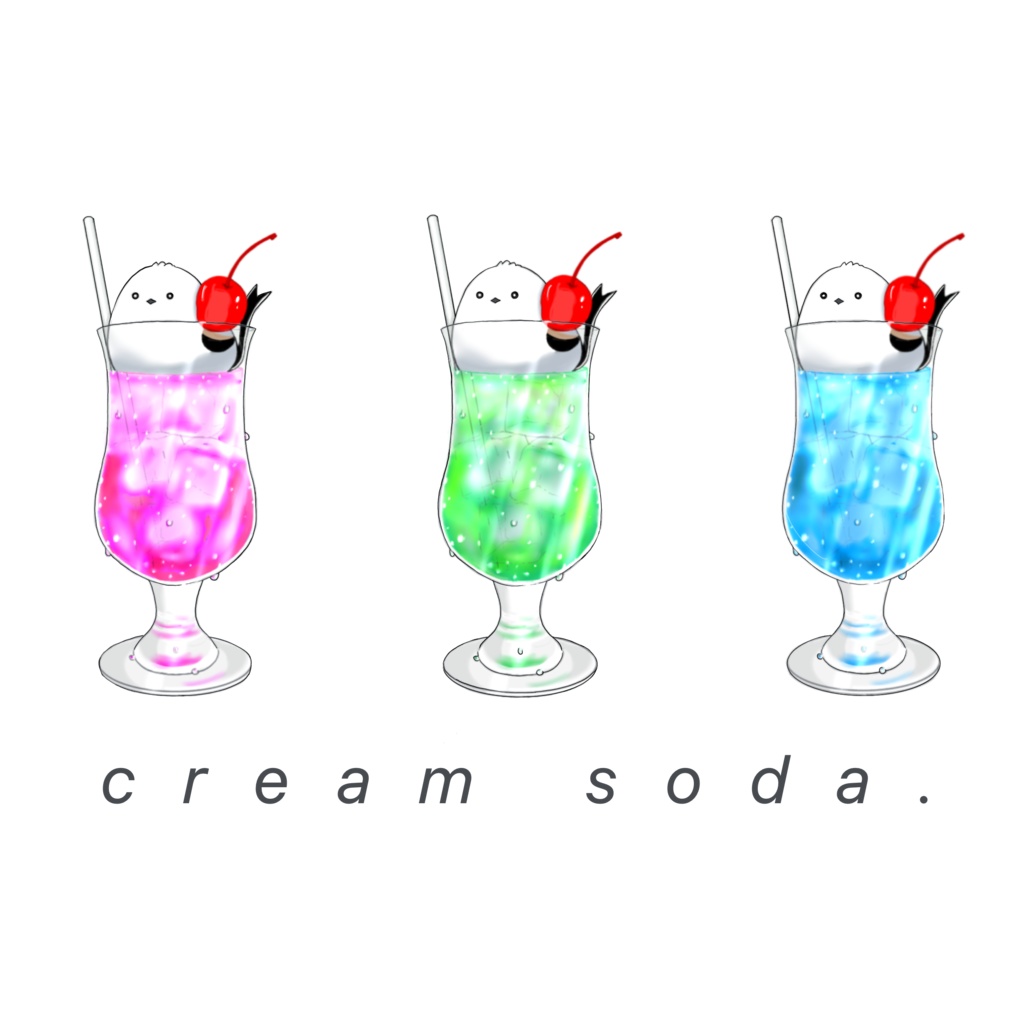 シマエナガクリームソーダ トートバッグ