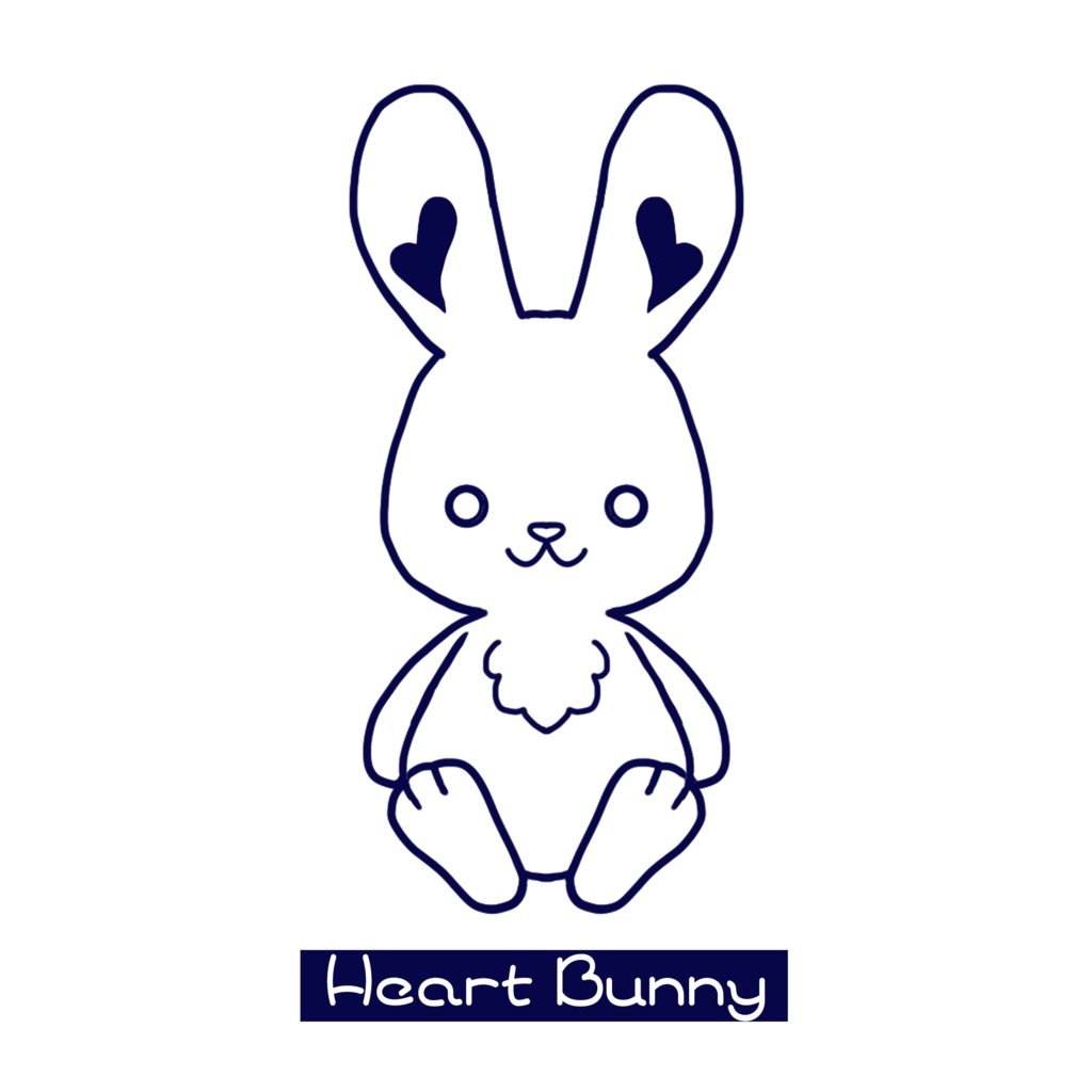 Heart Bunny トートバッグ