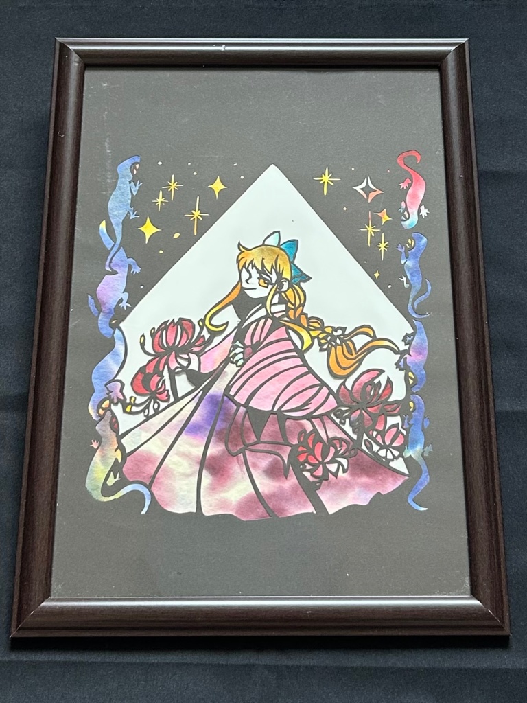 額装付切り絵(rkmj二次創作)