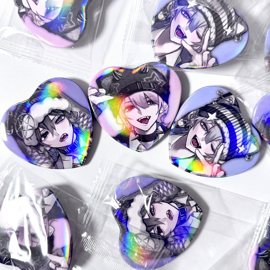 【2/14販売開始】オーロラハート缶バッジ