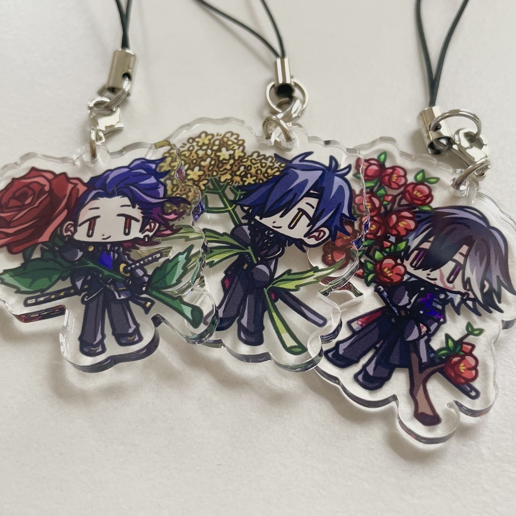 光忠とお花のアクキー