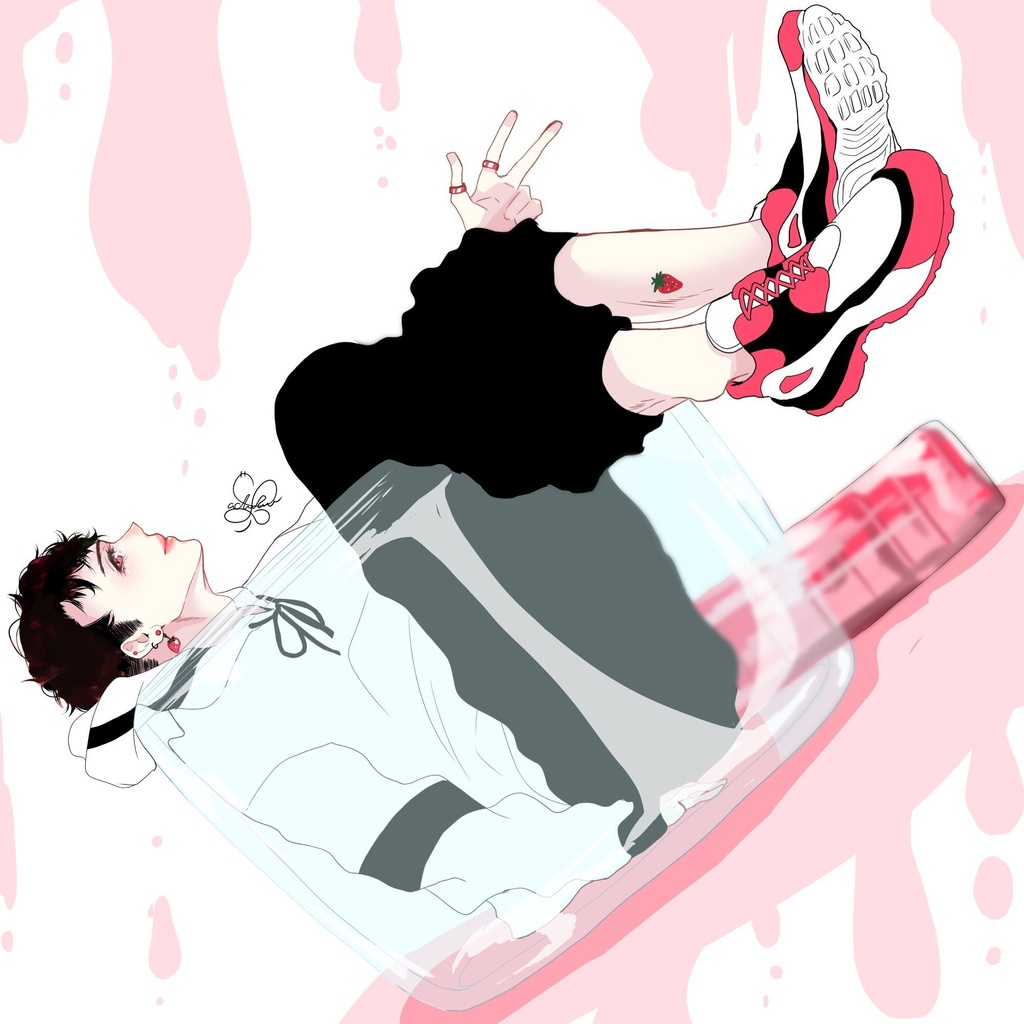 瓶詰め黒髪男子