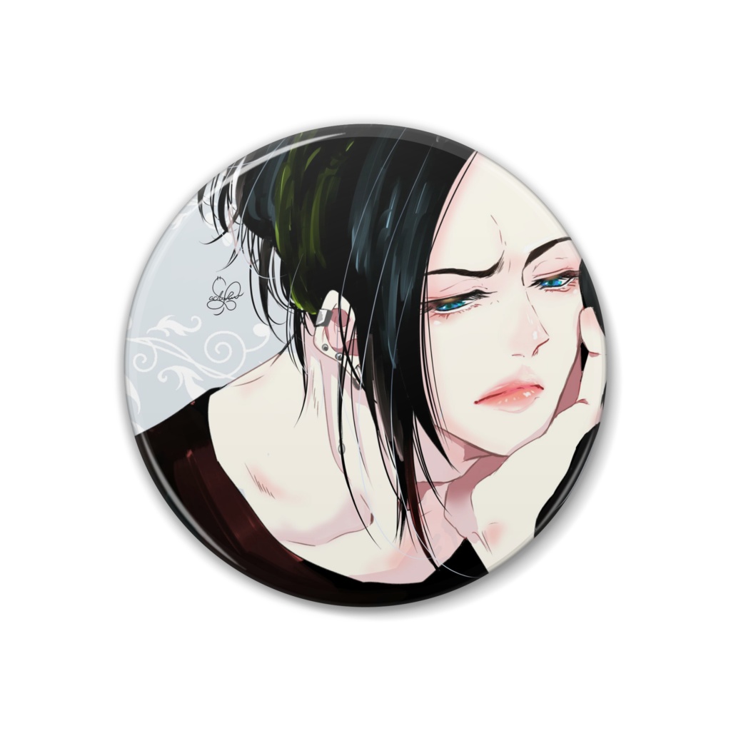 長髪黒髪男子