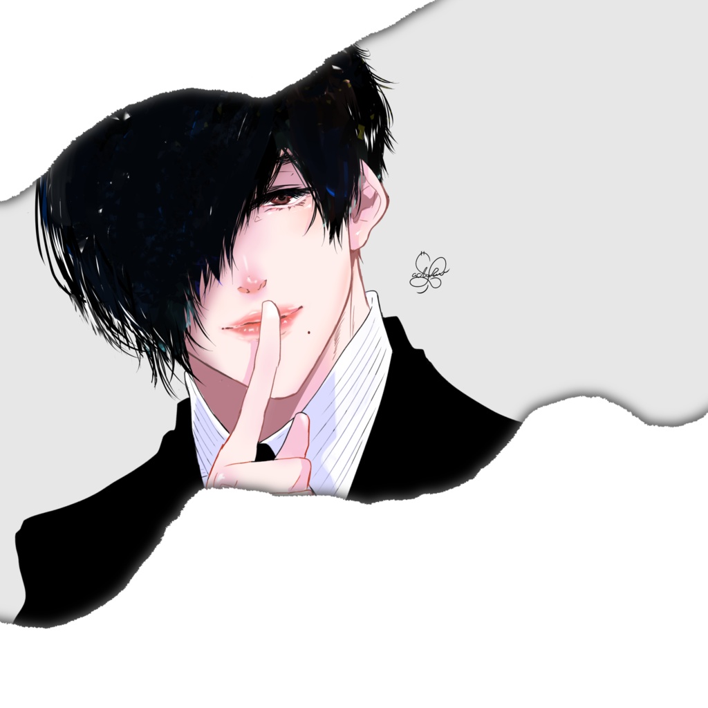 オッドアイ黒髪男子