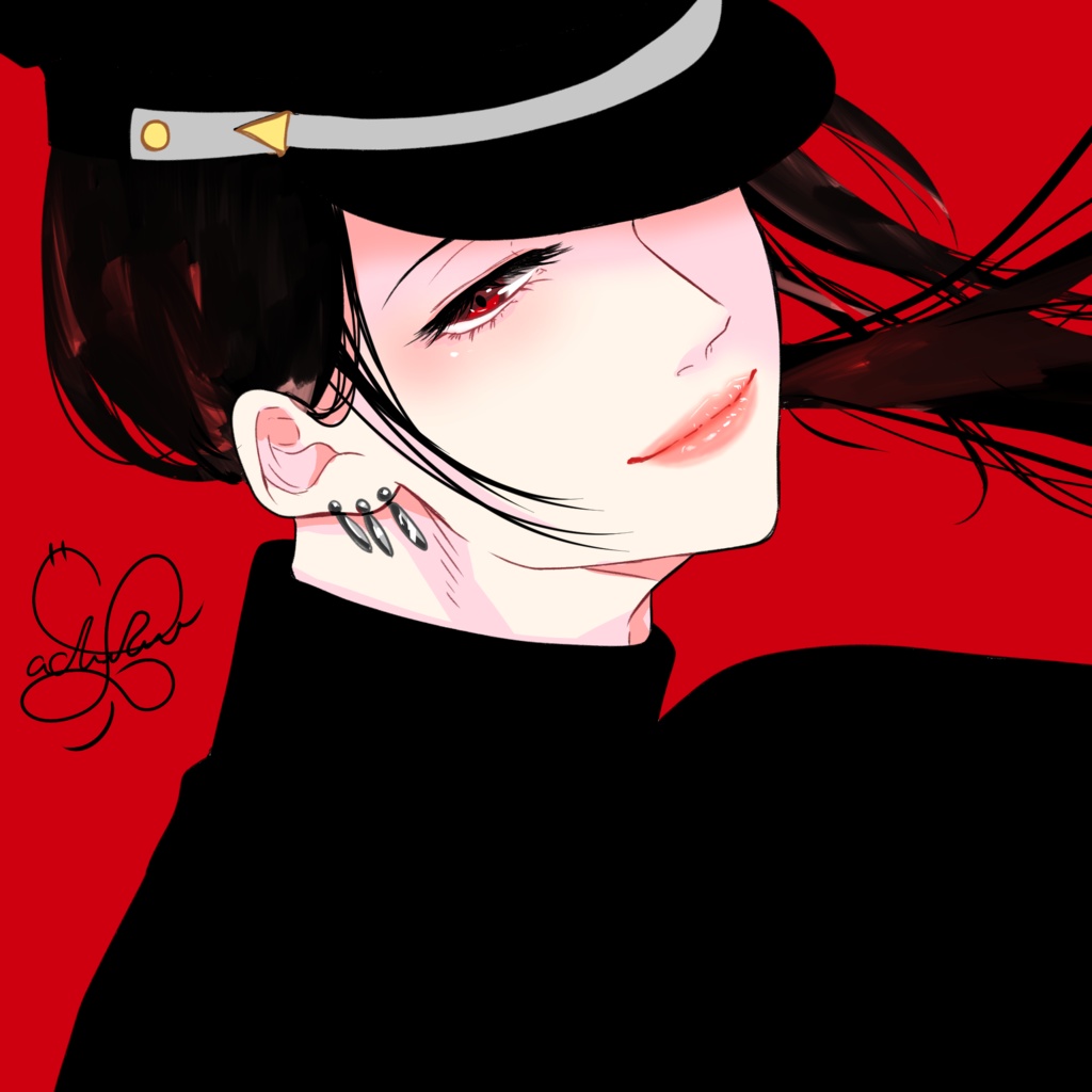 学帽と黒髪男子