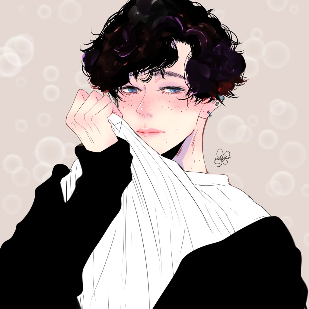 そばかす黒髪男子トート