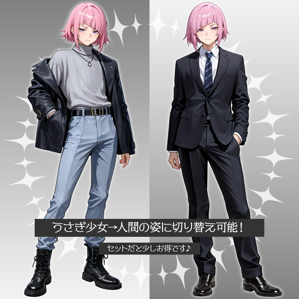 立ち絵素材855 刑事男性 スーツ立ち絵 私服立ち絵