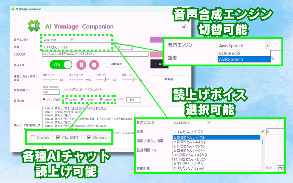 AI Yomiage Companion(アイヨコ)