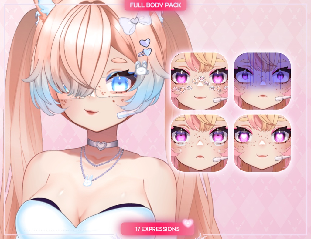 ウサクジラVTuber「バネラ」!カスタマイズ可能な既製VTuber - フルボディ