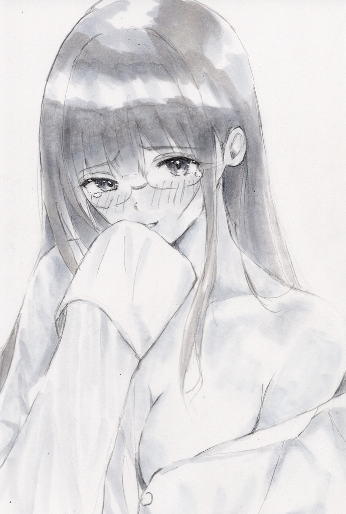 やぁぁ...見つめないで(オリジナル) 一点物 原画