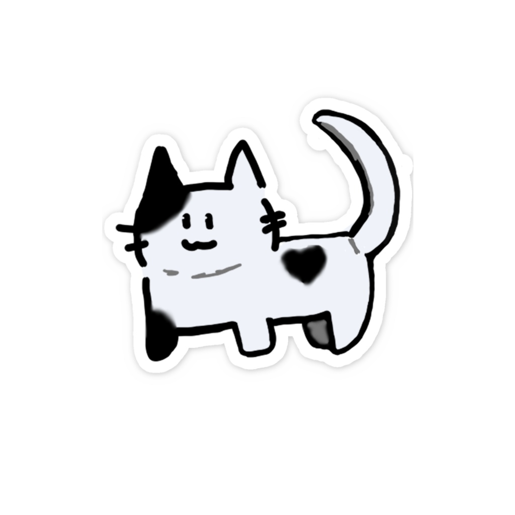 ハート模様のクロエ/ほごにゃん日和のステッカー