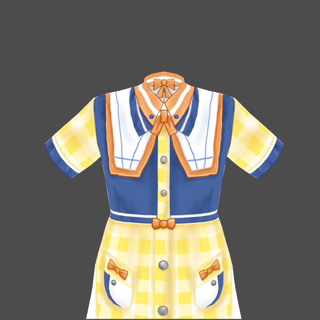 【VRoid専用】チェック柄ワンピース