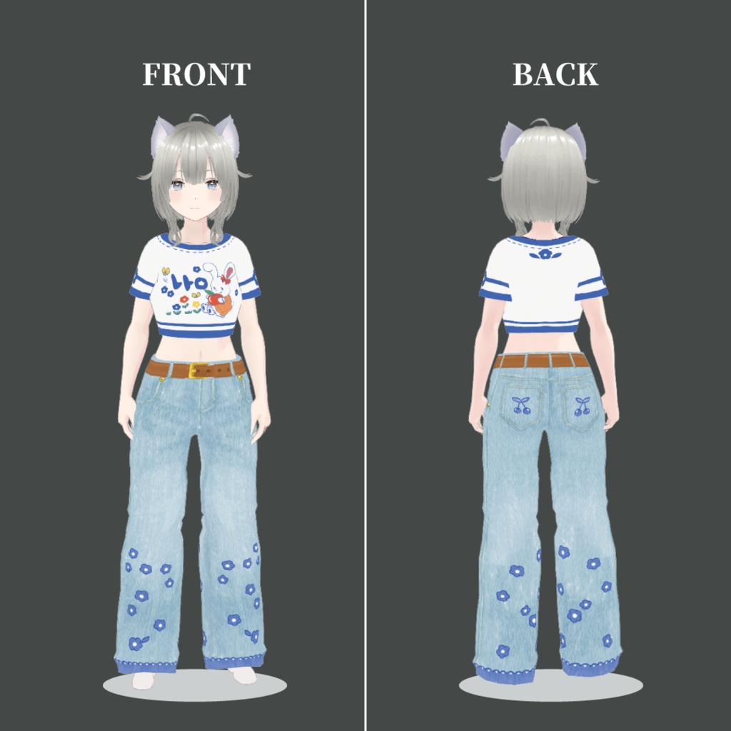 【VRoid】レトロTシャツ