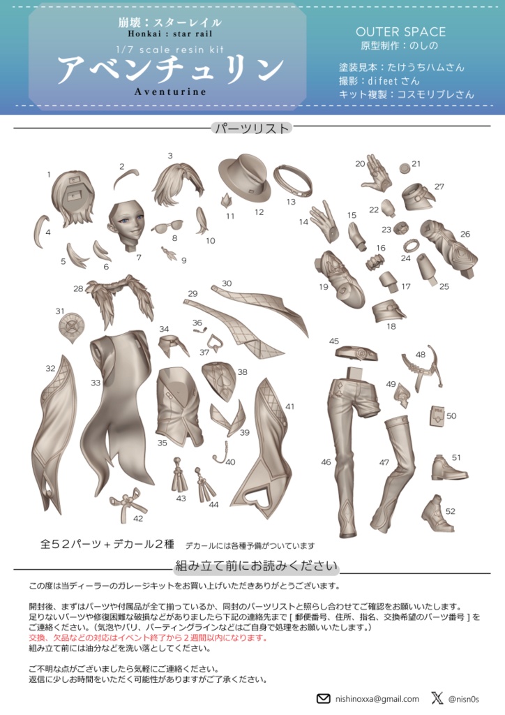 アベンチュリン 1/7サイズ ガレージキット