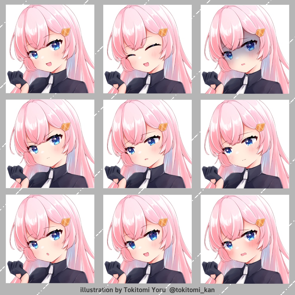 【全身立ち絵素材】剣士【帯刀/ロングヘア/ピンク髪/ニーソ】