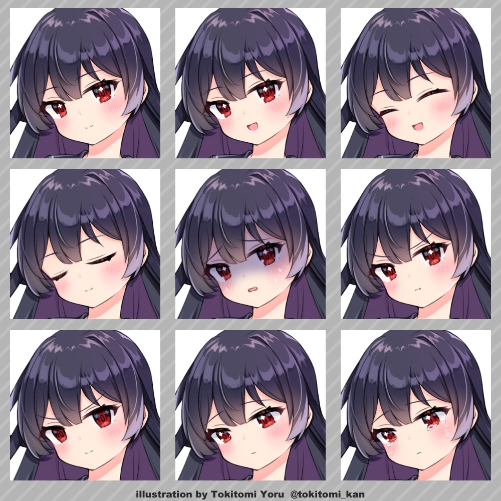 【全身立ち絵素材セット】女学生【黒髪ロングヘア/セーラー服/剣士】