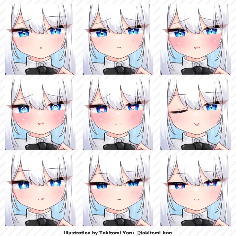 鍵杖のシスター【オンオフパーツ/銀髪白髪ロング/ミニキャラ】