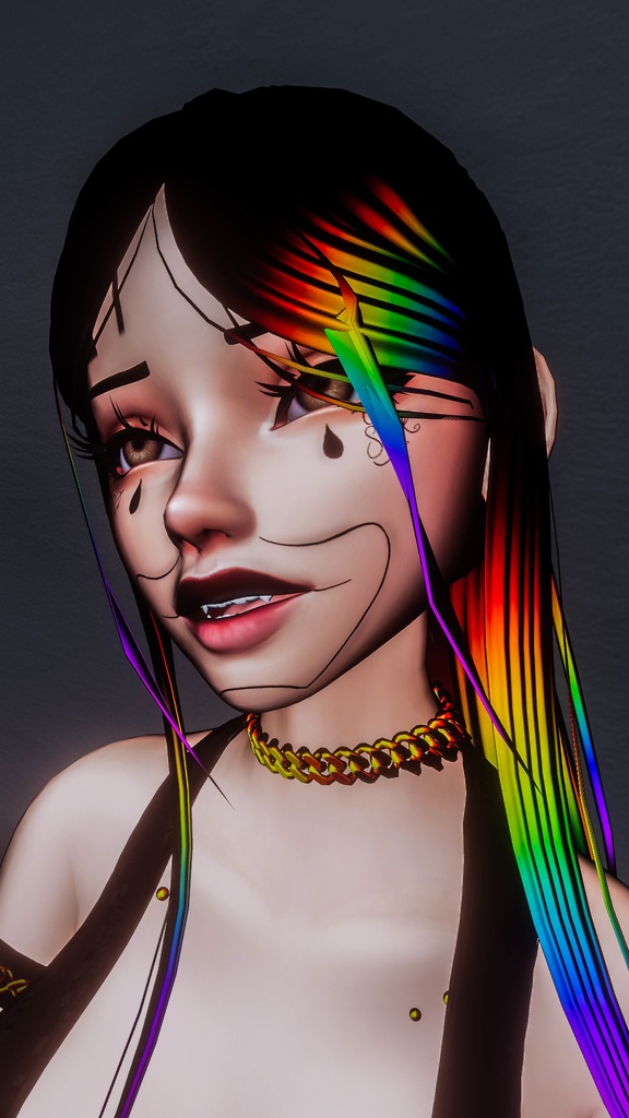 Chicana Clown Face Texture (For Savi Head)