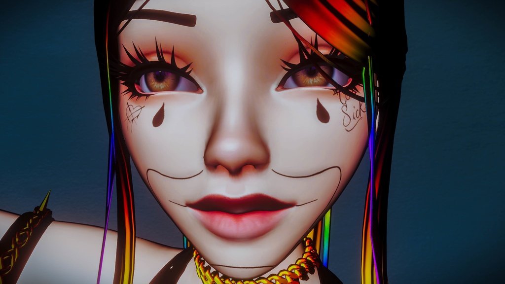 Chicana Clown Face Texture (For Savi Head)