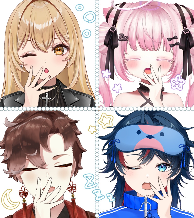 【フリー素材あり】あくびの腕素材【Vtuber素材】