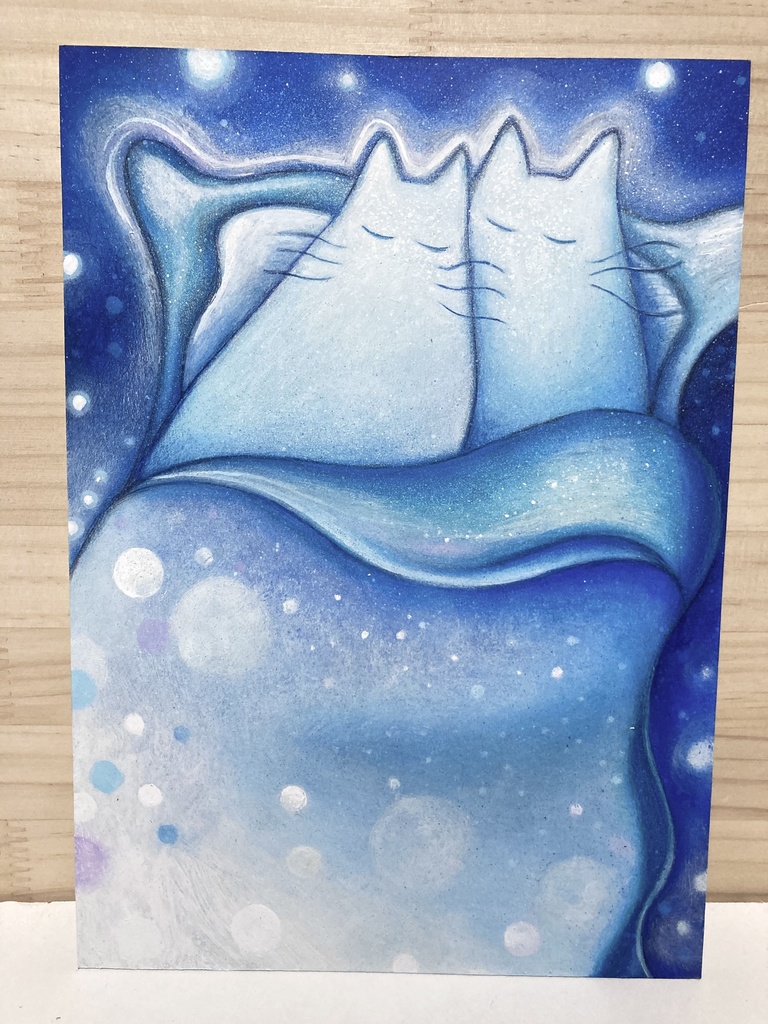 絵「猫は夢のなか」原画