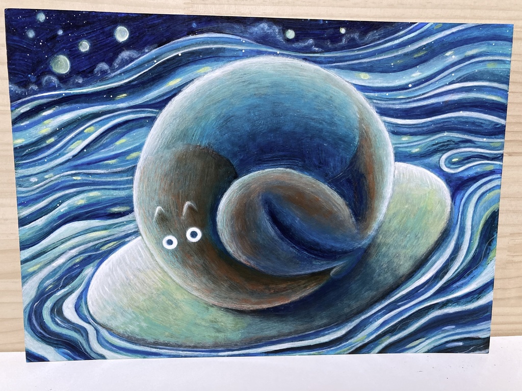 絵「ジェーンは波に乗れない」原画