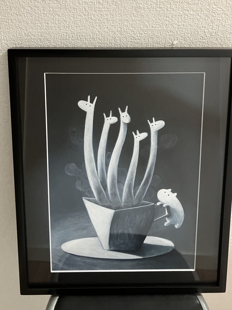 原画「人気のコーヒー」額付き