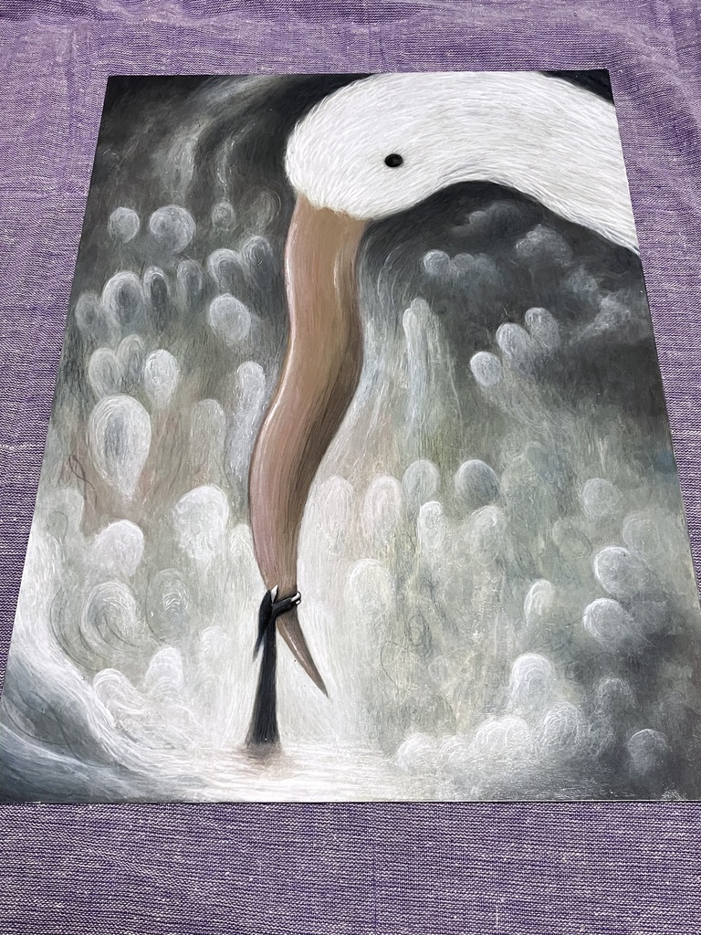 絵「身長差」原画