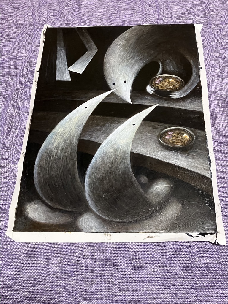 絵「馴染みの客」原画