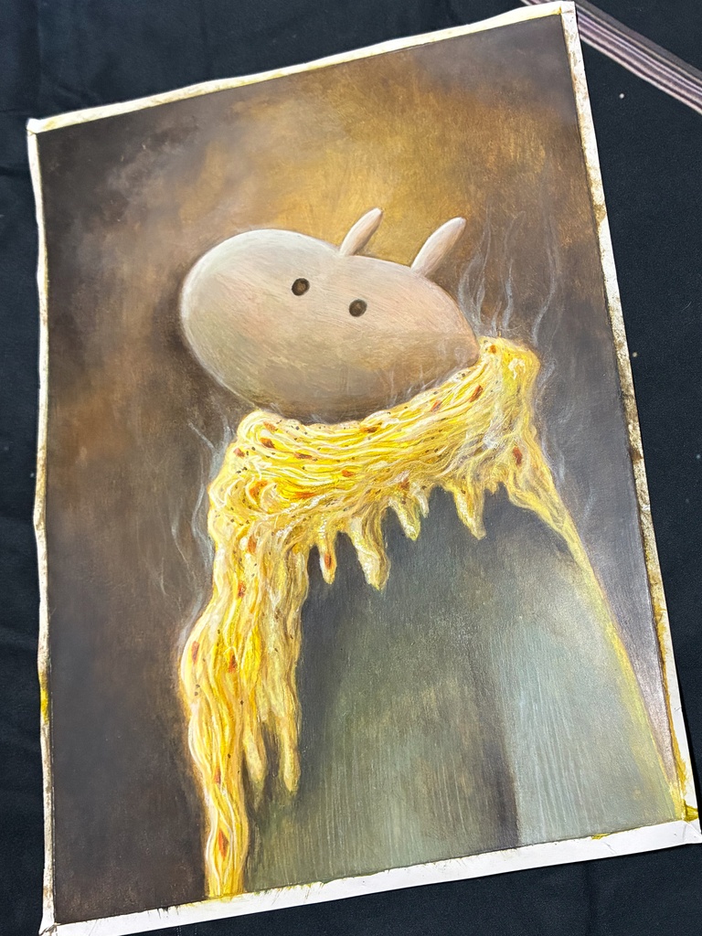 絵「ネックカルボナーラ」原画