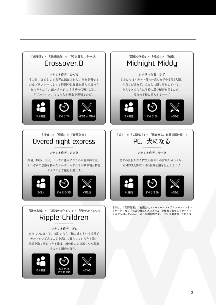 【DX3】Xenoside humaniX【非公式シナリオ集】