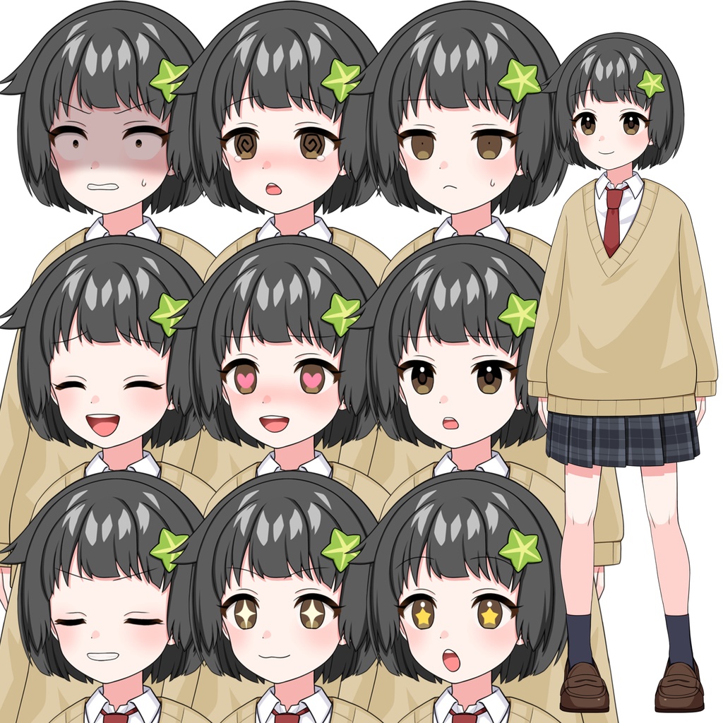 【汎用モデル】制服の子1