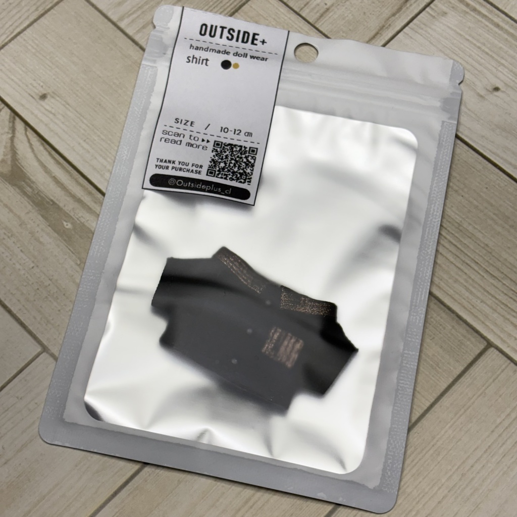 【10cmぬい】ラメシャツ(バイカラー)