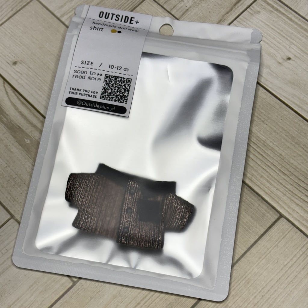 【10cmぬい】ラメシャツ(バイカラー)