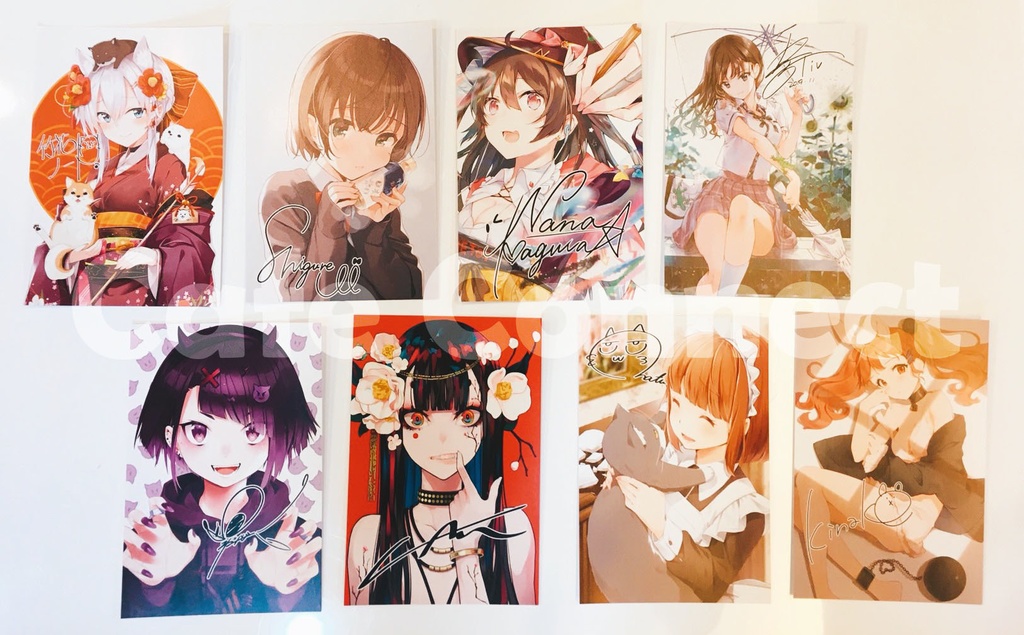 【Cafe Connect限定】ポストカード8種類セット/竹花ノート、LAM、ななかぐら、しぐれうい、葉月ナツ、キナコ、ねづみどし、TIV