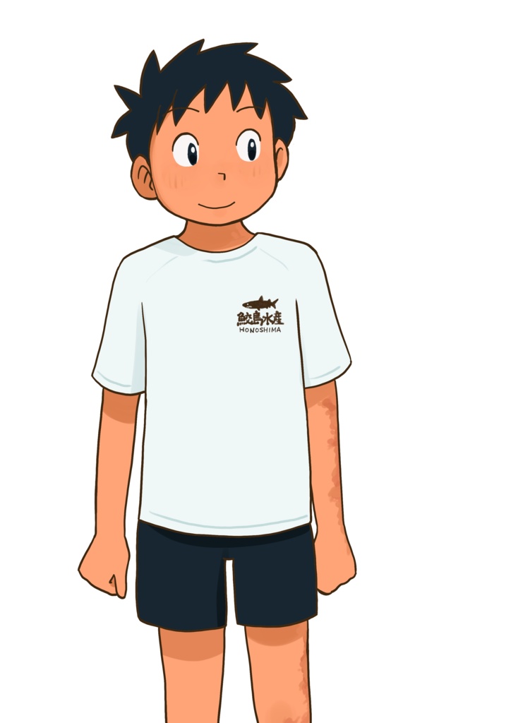 鮫島水産-HONOSHIMA-白Tシャツ